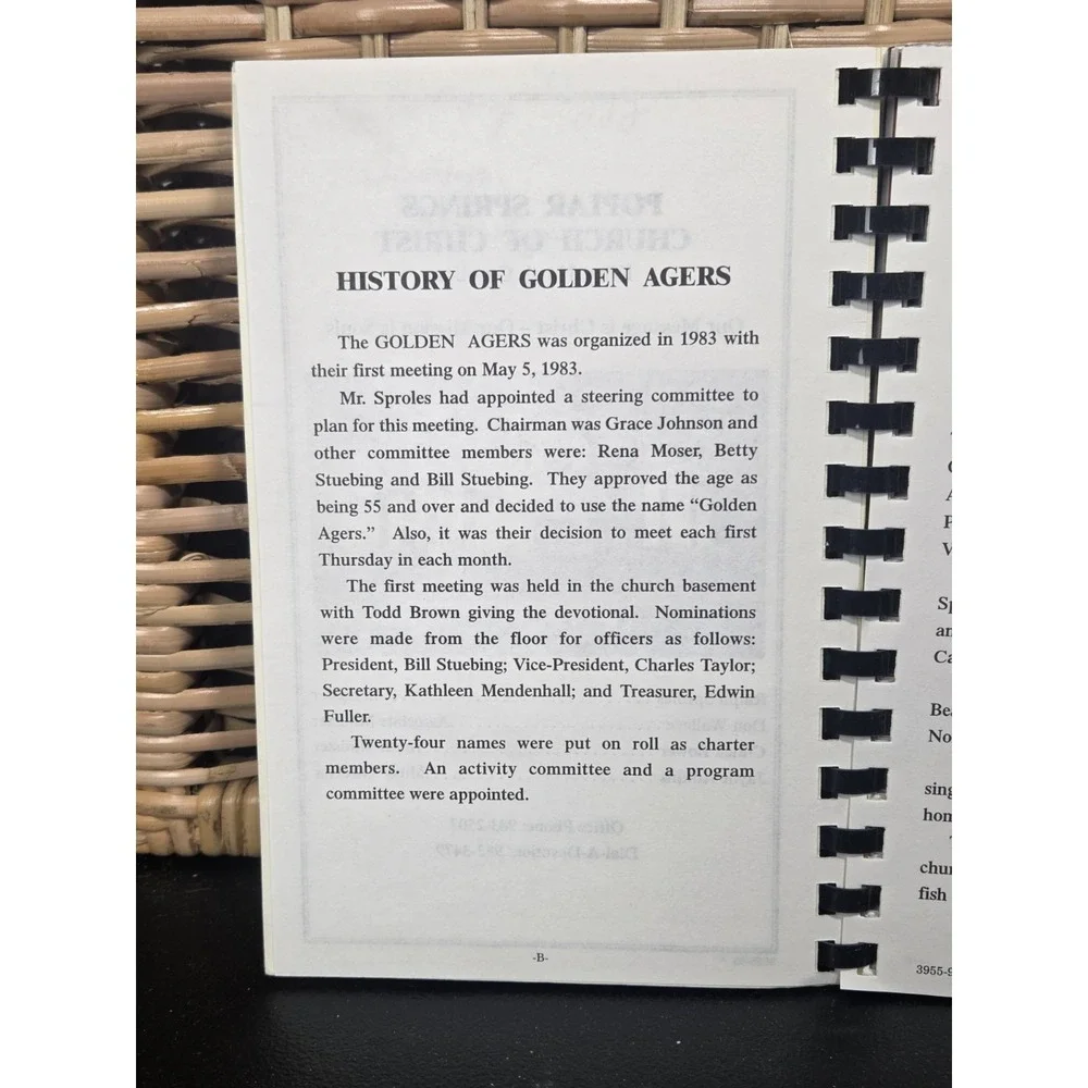 Poplar Springs Church Of Christ Cookbook King, North Carolina 1995 Recipe Book